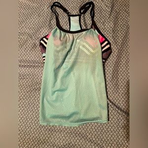 swimsuit top with netted cover